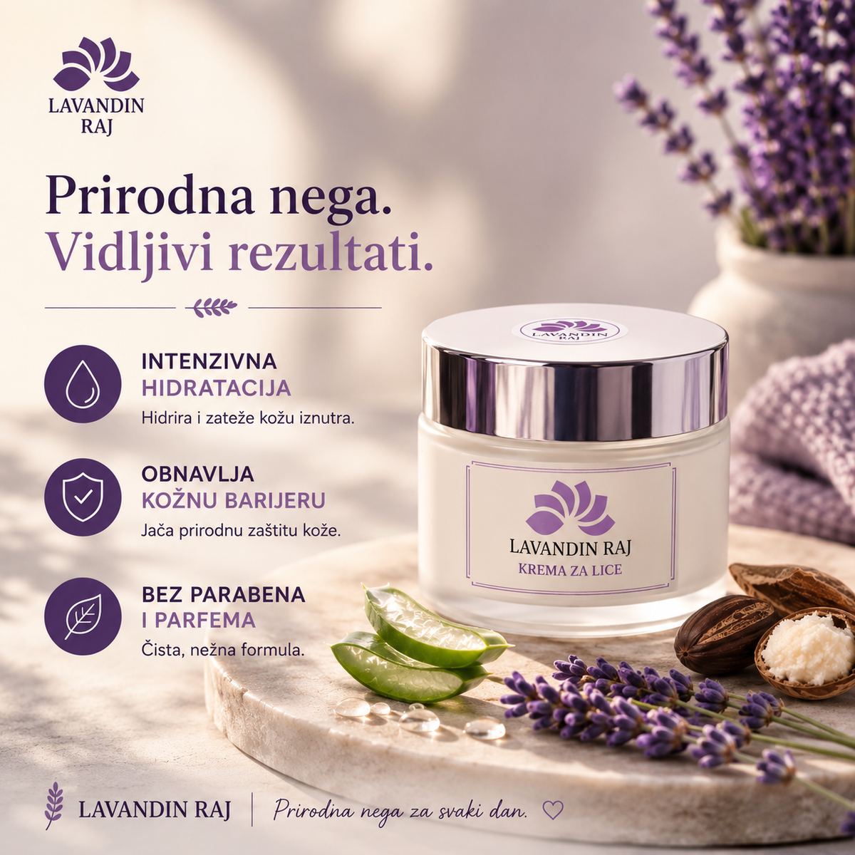 Krema za lice Lavandin raj