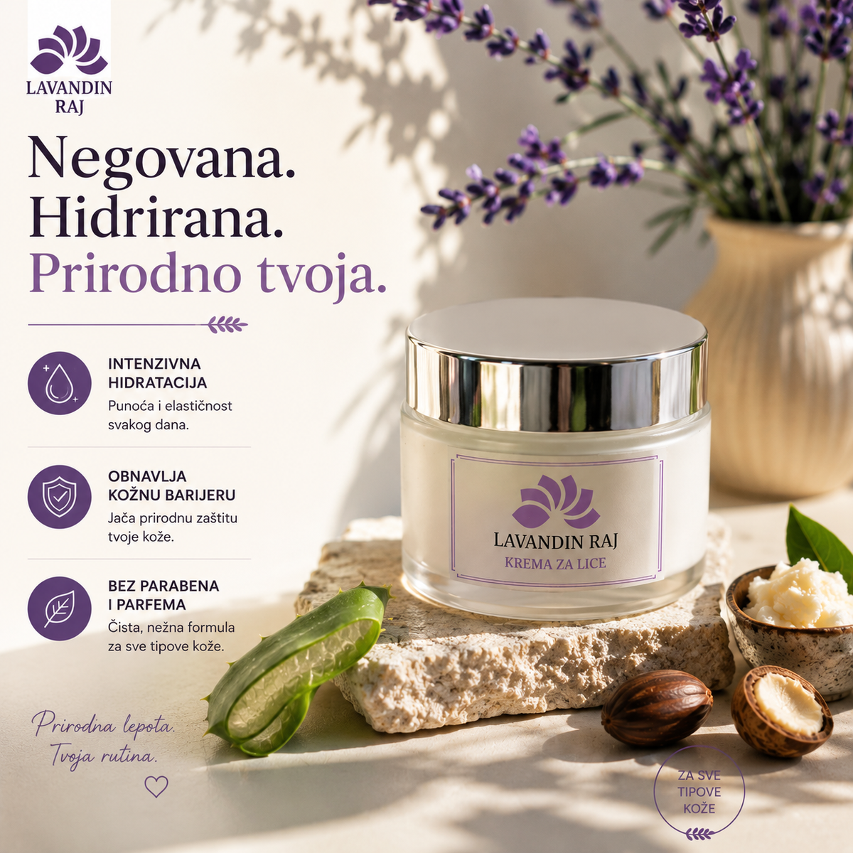 Krema za lice Lavandin raj